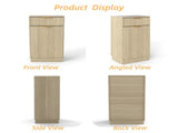 10-Gallon Woodgrain Tilt-Out Trash Can Cabinet with Wave-Textured Drawer & Pull-Out Bin W2557P319050