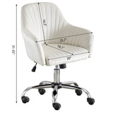 Accent chair Modern home office leisure chair with adjustable velvet height and adjustable W1521108554