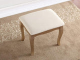 Ashley Wood Make-Up Vanity Table and Stool Set, Ashley Wood Makeup Vanity Table and Stool Set, Gold T2574P265586