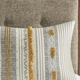 3 Piece Cotton Comforter Set Gray/Yellow King/Cal King B035128786