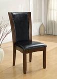 Style Comfort Contemporary 2pcs Side Chairs Dark Cherry Brown Leatherette Cushion Seat Kitchen B011115665