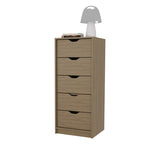 FM FURNITURE Olijato 5-Drawer Dresser for Nurseries and Bedrooms Modern Space-Saving Storage, B128P301391