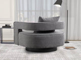 29.13"W Swivel Accent Open Back Chair Modern Comfy Sofa Chair With Black Base For Nursery Bedroom W3188P417878