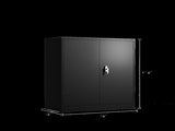Metal Storage Cabinet with 2 Doors and 2 Shelves, Lockable Steel Storage Cabinet for Office, Garage, W150568319