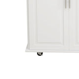 Kitchen Island Cart with 2 Door Cabinet and Three Drawers,43.31 Inch Width with Spice,Towel W75763043