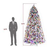 FCH 9ft 2094 Branch Automatic Tree Structure PVC Material Green Flocking 900 Lights Warm Color Four 76516578