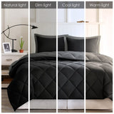 King 3M Scotchgard Diamond Quilting Reversible Down Alternative Comforter Set B03595026