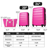 Hardshell Luggage Sets 2Pcs bag Spinner Suitcase with TSA Lock Lightweight PP309433AAH
