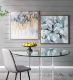 39.5" x 39.5" Modern Oil Painting, Square Framed Wall Art for Living Room Dining Room Office W2078130299