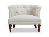 Katherine Tufted Accent Chair Sand Beige Polyester B2719P364404