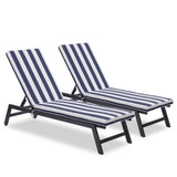 2PCS Set Outdoor Lounge Chair Cushion Replacement Patio Funiture Seat Cushion Chaise Lounge Cushion W41940599