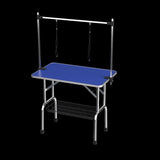 ZNTS 36" Folding Dog Pet Grooming Table Heavy Duty Stainless Steel pet dog Cat Grooming Table W20601011