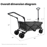 ZNTS Utility Park Garden Cart Tool Customized Color Folding Camping Trolley Outdoor Picnic Beach Wagon W321P190089