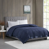 Lightweight Down Alternative Blanket with Satin Trim B03598516