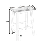 TOPMAX Farmhouse Rustic 2-piece Counter Height Wood Kitchen Dining Stools for Small Places, Walnut WF285473AAD