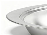 2pcs Stainless Steel Glass 6L Viewable Disassembly Buffet Stove, Oval Shape, Silver 81833216
