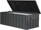 100 Gallon Outdoor Storage Deck Box Waterproof, Large Patio Storage Bin for Outside Cushions, Throw W2369P470779
