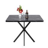 Square Table, Mid Century Modern Square Table for 4-6 Person, Coffee Table for Kitchen W578P242962