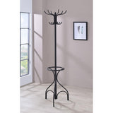 Black 12-Hook Coat Rack B062P153479