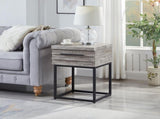 Celestial Contemporary Storage End table, Gray T2574P163351