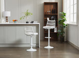 Set of 2 Rattan Bar Stool, 360 Swivel Bar Chair, Counter Height Chair with Footrest for Kitchen, W1752P217912