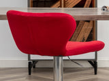 Ellston Upholstered Adjustable Swivel Barstools in Red, Set of 2 T2574P165086