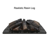26 inch infrared quartz heater fireplace insert -woodlog version with brick 66240403