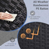 40*40*57cm Iron Frame Gas Bottle Storage Rattan Side Table Black Gradient 71591038