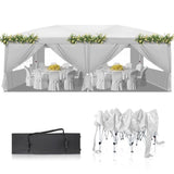 3 x 6m Four Windows Practical Waterproof Folding Tent White 92876910