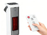 Fast Heating Oscillating Space Heater - 120&deg Wide Angle 30% Faster Warmth, 3D Flame, 5 Timer & 74413816