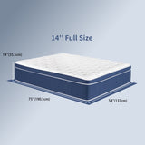 Full Size Mattress in a Box 14 Inch Memory Foam Hybrid Mattress with Pocketed Springs Medium Firm 33488644