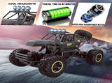 3 Batteries 112 Rock Crawler Rechargeable Off Road Truck 4WD , Metal Shell LED Headlights RC Remote 16356492