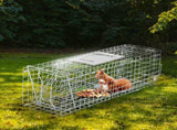 24" Live Animal Cage Trap, Heavy Duty Folding Raccoon Trap, Humane Cat Trap with Handle for Rabbits, 56586332