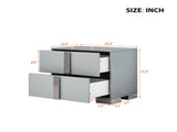 Elegant Nightstand with Metal Foot, Mirrored Bedside Table with 2 Drawers for Bedroom, Living Room, 13916632