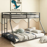 Adam Sturdy Twin over Full Bunk Metal Black for Kids and Adult, Low Profile Twin over Full Bunk B083124171