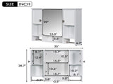 35'' x 28'' Modern Wall Mounted Bathroom Storage Cabinet, Bathroom Wall Cabinet with Mirror, 20410048