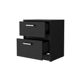 Myrtle 2 Drawers Nightstand, Bedside Table with Metal Handles B128P148759