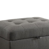 Grey Storage Ottoman B062P153816