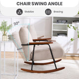Modern Accent Chair Arm Chair Living Room Rocking Chair Metal Frame W1403P241855