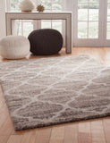 Granada Trellis Ivory/Tan/Brown Area Rug B055P299724