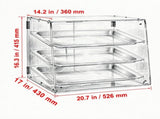 3-Tier Commercial Countertop Bakery Display Case, Acrylic Pastry Display Box with Rear Door Access, 62814467