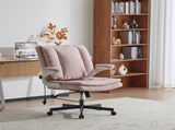 Criss Cross Legged Office Chair with Flip-Up Back Built-In Dynamic Airbag Lumbar Support, Wide Seat 96845061
