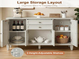 Sideboard Buffet Cabinet with Drawers and Storage Cabinets, Vintage Wooden Console Cabinet with W3720P577572