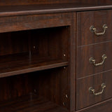 Retro TV Stand Storage for TVs up to 65'', Mid Century Modern TV Stand & Entertainment Center W2275P210044