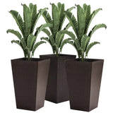 3 PCS Indoor Planters with Drainage Hole Brown 25926186