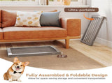 63" x 30" Gray Wooden Pet Fence 22921688