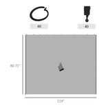 Universal Gazebo Sidewallt Coffee-AS 33561320