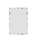 Solid Wood Wavy Rectangle Mirror-Natural-Wood 40" x 28" Modern Mirror Wall Decor for Bathroom, W1445P246641