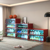 red LED light shoe box three layers with glass doors 14245699