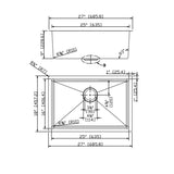 27" L X 18" W Undermount Kitchen Sink With Sink Grid W122546261